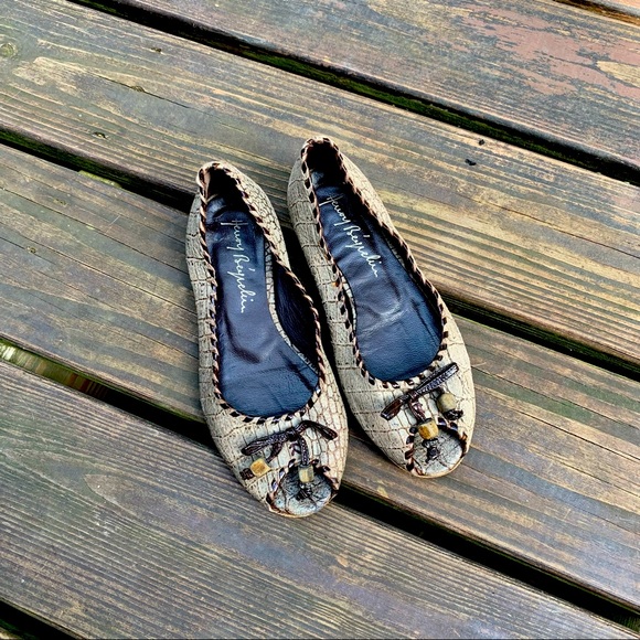 Henry Beguelin Designer Peep Toe Leather Kitten Heel | Size 6 - Picture 1 of 11